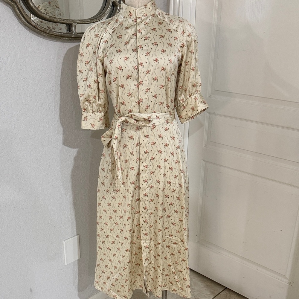 Polo Ralph Lauren floral print satin tea dress